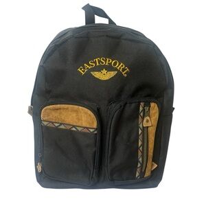 Eastsport Backpack Bag Southwestern Faux Suede Outer Pockets Adjustable